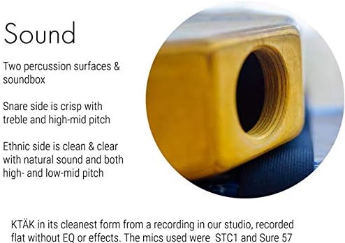 KTÄK -The First Handcrafted, Hand Drum Percussion, Two-Sound Cajón Body Snare, Portable Cajon by Kandu (Natural Wood/Black Logo)