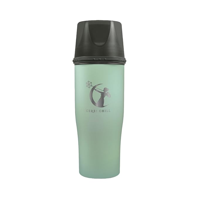 CERES CHILL Mini Breastmilk Chiller Demigoddess, Up to 12 oz. Reusable Storage Container, Keeps Milk at Safe Temperatures for Up to 16 Hours, Bottle Cooler, Connects w/Most Pumps (Zen Green)