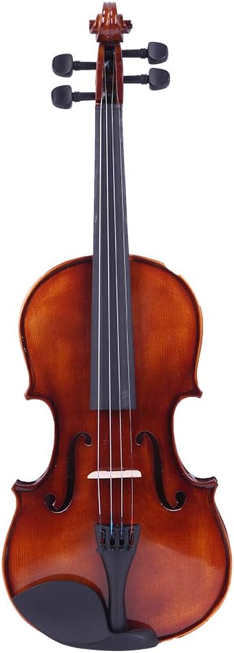 Ktaxon Violin 4/4 for Kids & Adults, Full Size Solid Wood Violin, Acoustic Fiddle with Portable Case and Accessories-Carefully Selected Solid Spruce Wood and Premium Ebony Fittings(Varnish)