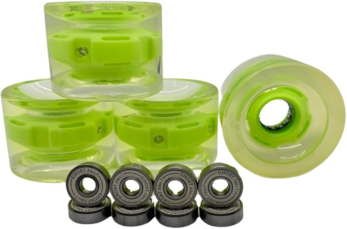 Clear Longboard Skateboard - Transparent Acrylic Long Boards with Light-Up LED Wheels for Smooth Rides - Ride The Streets in Style with Longboard Built for Beginners & Pros Alike