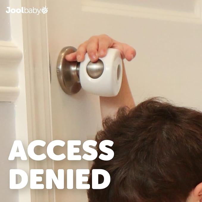Jool Baby Door Knob Child Safety Covers (4 Pack) Prevent Kids from Opening Doors – Easy to Install