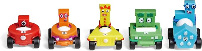 hand2mind Numberblocks Mini Vehicles, Race Car Toys, Toy Vehicle Playsets, Play Figure Playsets, Small Figurines for Kids, Number Toys, Counting Toys, Math Toys for Kids 3-5, Birthday Gifts for Kids