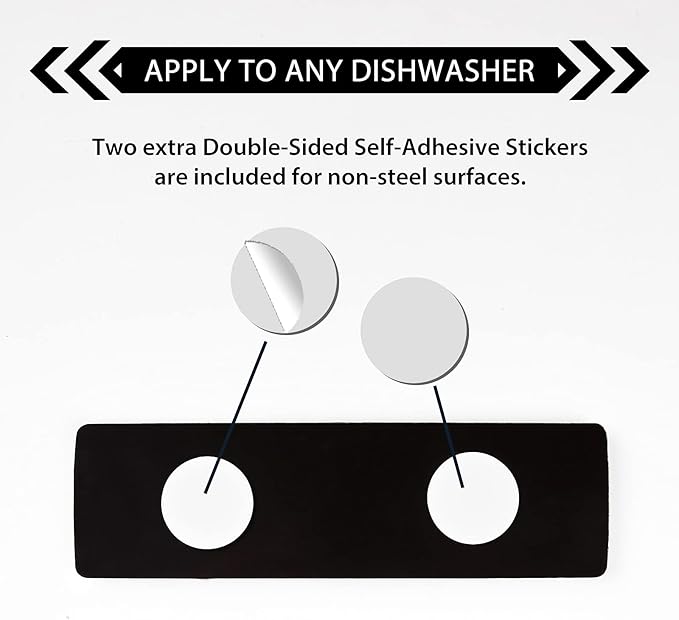 KitchenTour Dishwasher Magnet Clean Dirty Sign, Upgrade Super Strong Clean Dirty Magnet for Dishwasher, Large Text Easy to Read Non-Scratch Magnetic Indicator Kitchen Decor, Silver