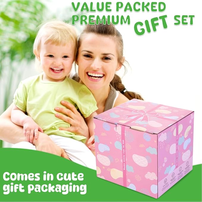 Batlofty Wooden Activity Cube, 8-in-1 Montessori Toys for 1 2 Year Old Girl Boy Toddler| Sensory Educational Learning Toys 12-18 Months | 1st Birthday Gifts, Bead Maze | Bonus Sorting & Stacking Board