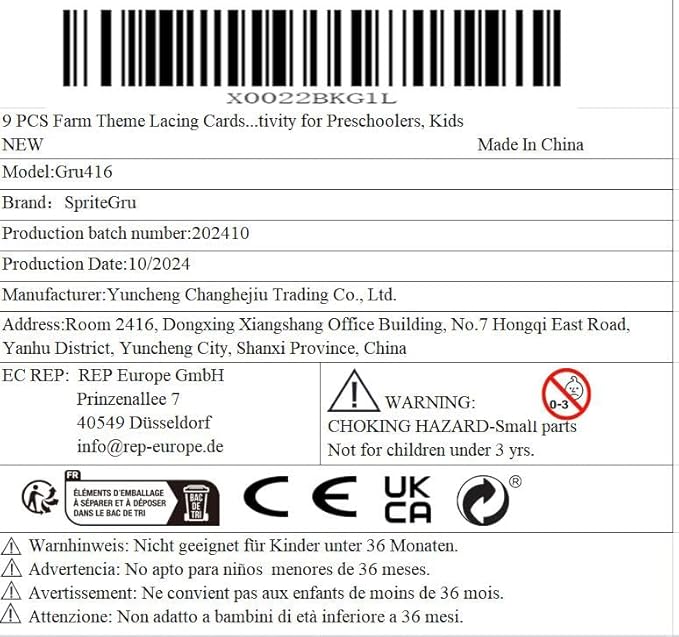 9 PCS Farm Theme Lacing Cards, 9 Double Sided Sewing Cards with 9 Colorful Laces, Imagination Development Lacing Toys Educational and Learning Activity for Preschoolers, Kids