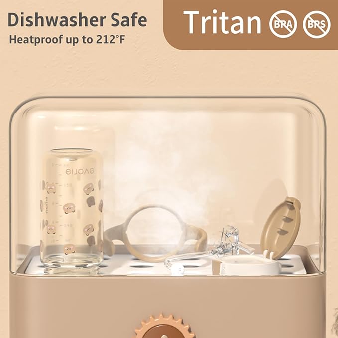 Evorie Tritan Spill Proof Toddler Straw Sippy Cup, 10 oz for Baby and Toddlers 1-3 Years Old, No Spill Straw Water Bottle with Removable Handles, Ideal for School, BPA-Free, Happy Valley