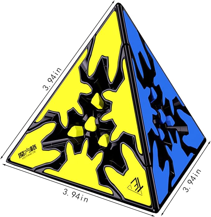 Gear Cube 3x3 with Three-Dimensional Gear Structure Magic Cube 3x3x3 Puzzles Toys (60mm) Brain Teaser Puzzle Game Toy for Children and Adults (Style D)