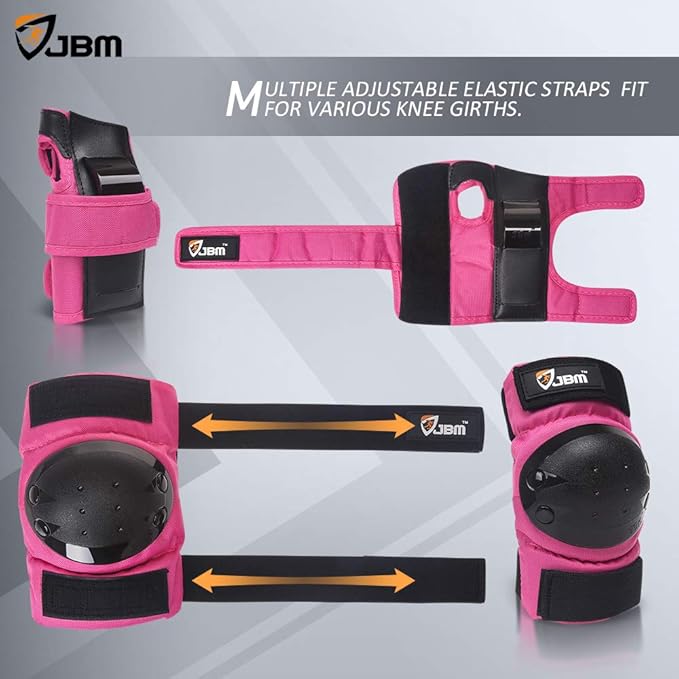 JBM Adult & Kids Knee Pads Elbow Pads and Wrist Guards for Inline Skating, Roller Skating, Skateboarding, Scootering