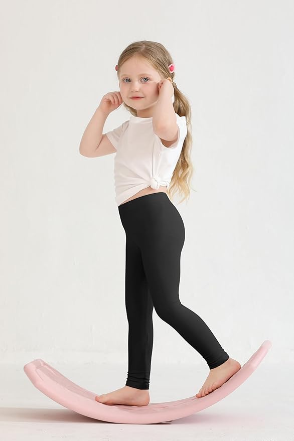 Resinta 4 Packs Toddler and Baby Girls Cotton Leggings Full Length Pants Stretchy Soft Tights Pants for Kids