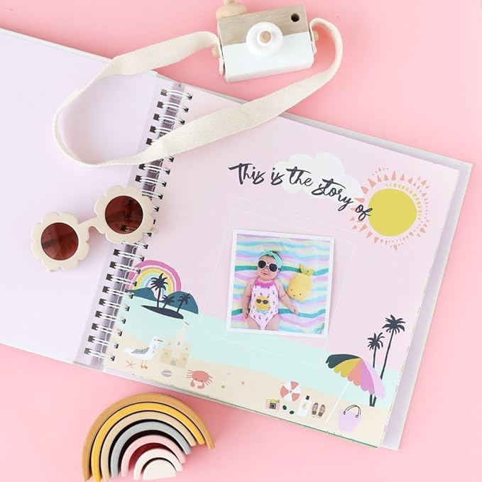 Lucy Darling The Little Years Toddler Baby Memory Book - Ages 1 to 6 Years Old Album For Baby Girl - Milestone Scrapbook To Record Precious Memories - Keepsake Record Book