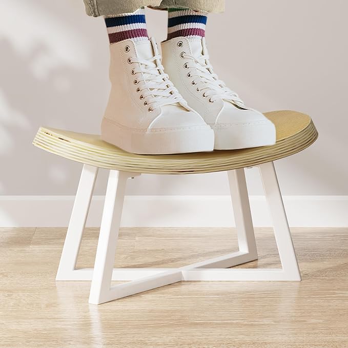 Wooden Step Stool,Foot Rest for Adult&Children,Short Stool for Under Desk, Small Bench for Living Room, Kitchen, Couch, Entryway