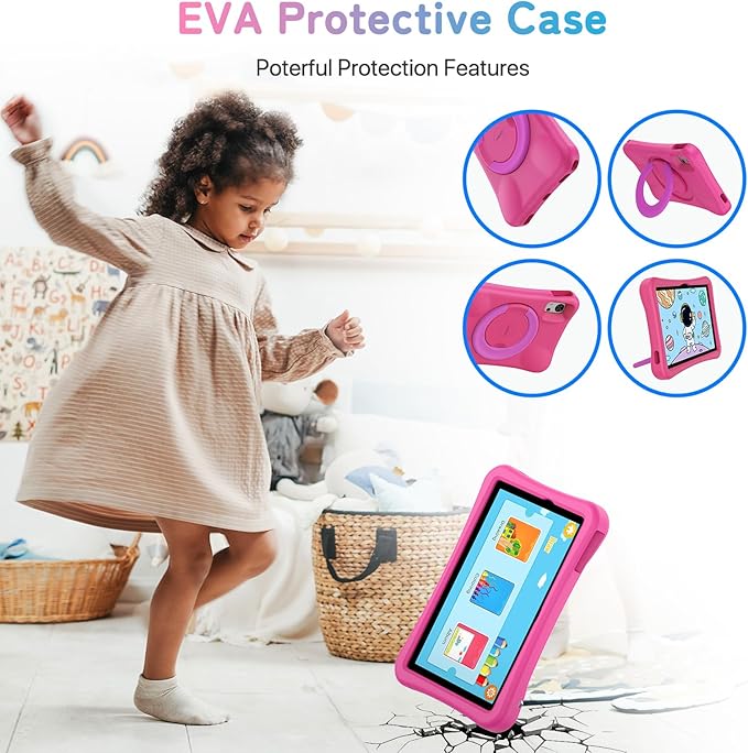 UMIDIGI G5 Tab Kids, Android 13 Tablet for Kids, 8(4+4) G+128G up to 1TB, Bluetooth, WIFI5, Parental Control, Dual Camera, TV Eye Bluelight Tablet, Dual SIM, Pink