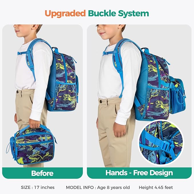 Choco Mocha Truck Backpack for Boys, Elementary School Backpack for Boys Ages 6-8 Kids Kindergarten Backpack Bookbag 17 Inch with Chest Strap, Orange