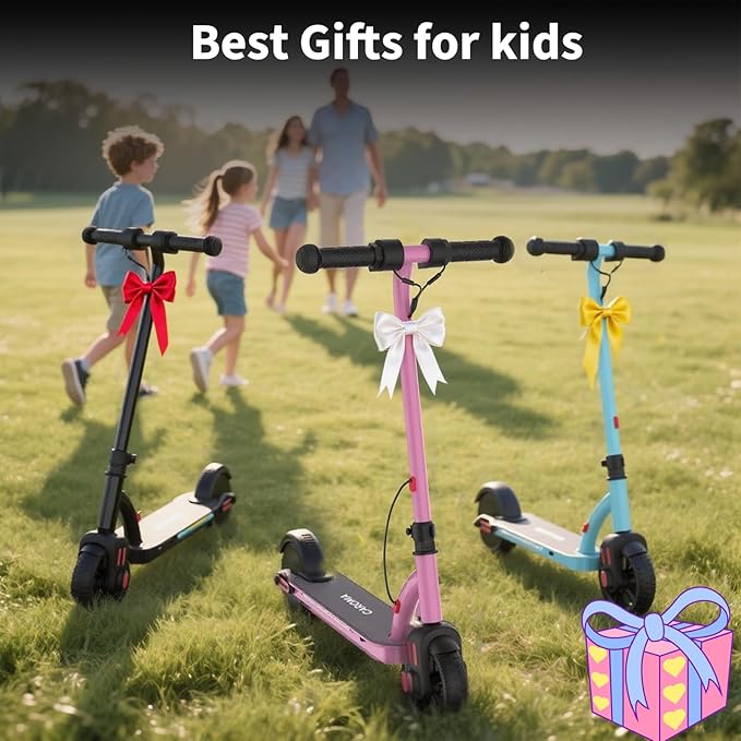 Caroma Electric Scooter for Kids Ages 6-12,150W/180WMotor,10 MPH Max Speed & 7 Miles,Colorful Lights,Adjustable Height & Speed,LED Display,Foldable Kids Electric Scooter 132 Lbs Max Load,Idea Gift