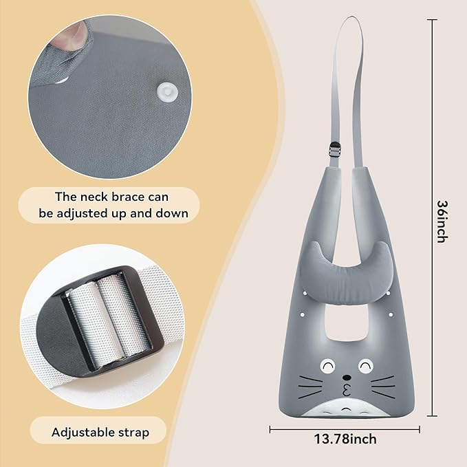 Travel Pillow,Car Pillow Kids Travel Pillow Car seat Pillow U Shaped Pillow for Travel Skin-Friendly Material The Sleeping Aid for Adults and Kids on Road Trips (Gray)