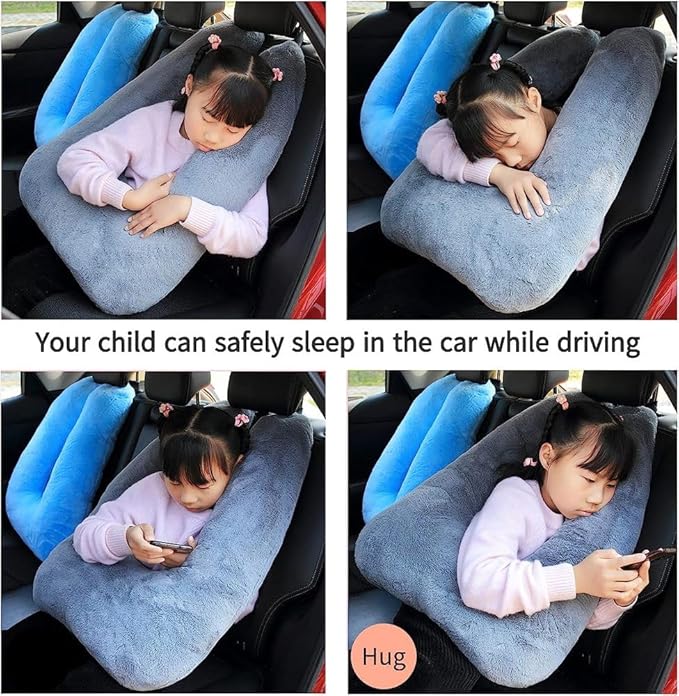 Travel Pillow Car Pillow Kid Car Sleeping The Sleeping Aid for Adults and Kids on Road Trips Kids Travel Pillow Black