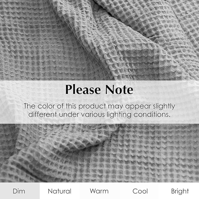 Salt Earth GOTS Certified 100% Organic Cotton Throw Blanket, 90" X 90" Waffle Blankets & Throws for Bed, Throw Blanket for Couch,Modern and Cozy Blanket,All Seasons, Comfy Soft Blanket(Scottish Grey)