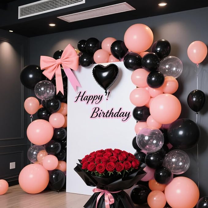 140pcs Pastel Pink Round Balloons Different Sizes 18 12 10 5 Inch Latex Balloons for Arch Decoration Party Balloon Kit for Graduation Birthday Party Wedding Balloon Baby Shower Decoration