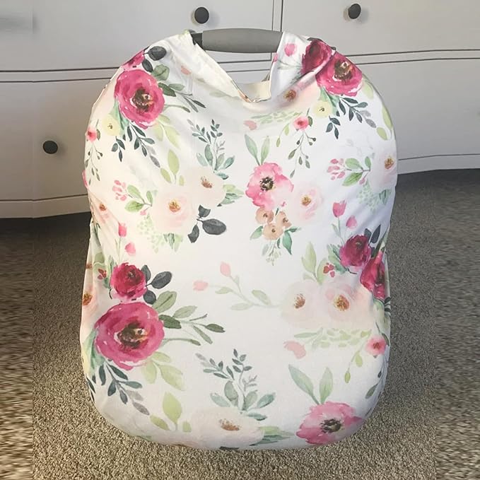 Stretchy Baby Car Seat Cover for Baby Boys and Girls, Multiuse - Nursing Breastfeeding Covers, Shopping Cart/High Chair/Stroller Covers, Infinity Scarf, Car Seat Canopies