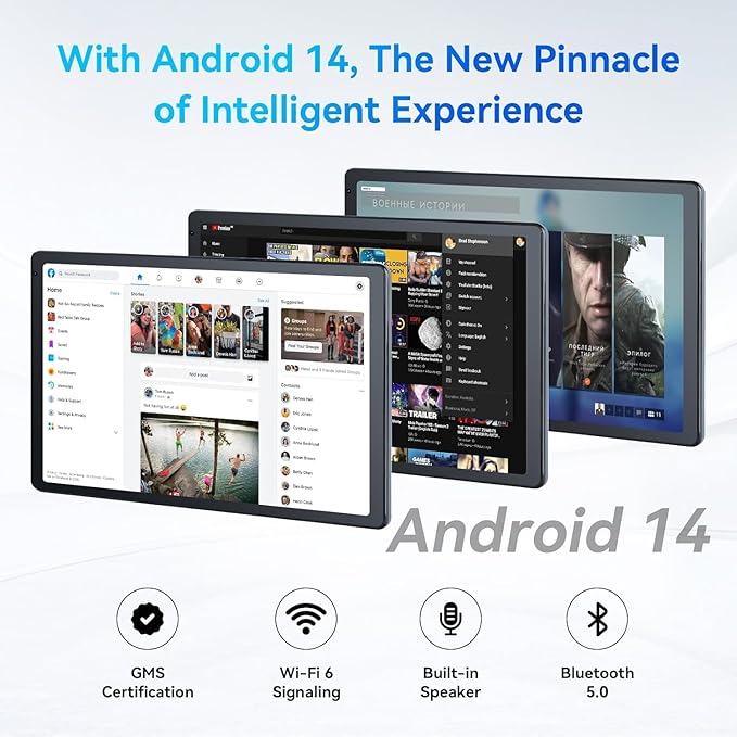Android Tablet, 10.1 inch Tablets with 1280 * 800 IPS HD Touchscreen, Octa-Core Processor, 10(4+6) GB RAM 128GB ROM, 1TB TF Card Expandable, 5G/2.4G WiFi, BT 5.0,Dual Camera, 2025 US Version