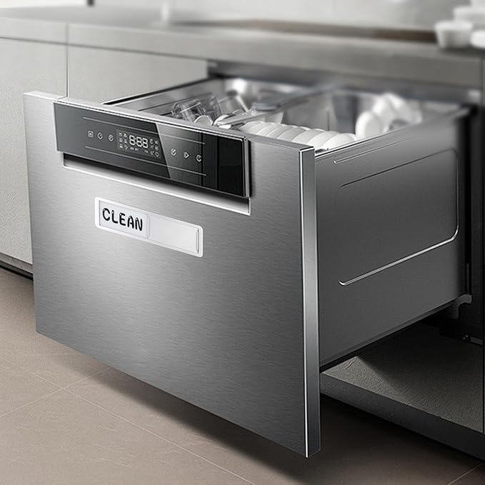 Dishwasher Magnet Clean Dirty Sign,Clean and Dirty Dishwasher Sign,Clean Dirty Magnet for Dishwasher,Dishwasher Clean Dirty Sign,Works for All Dishwashers,Dishwasher Accessories(Silver)