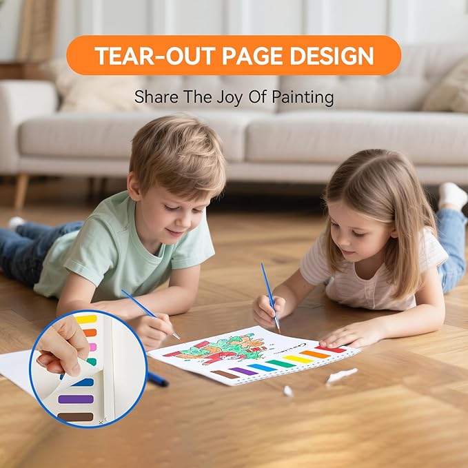 PIRIE Paint with Water Coloring Books for Kids,Watercolor Painting Sets Painting Activity for Kids Ages 3 4 5 6 7 8+,Birthday Gifts Arts & Crafts Toy (Christmas)