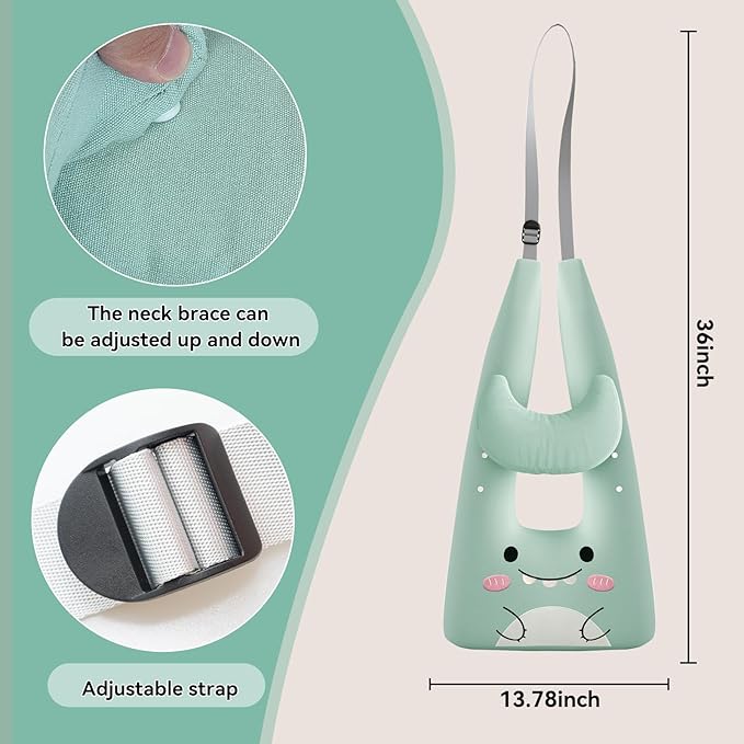 Travel Pillow,Car Pillow Kids Travel Pillow Car seat Pillow U Shaped Pillow for Travel Skin-Friendly Material The Sleeping Aid for Adults and Kids on Road Trips (Green)