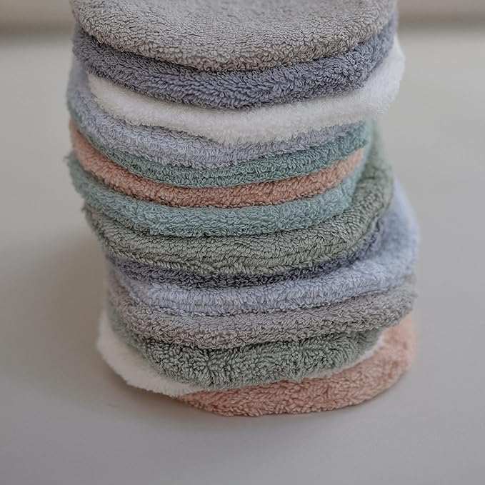 mushie Baby Bath Mitt | Organic Cotton | Pack of 2 (Sea Mist)
