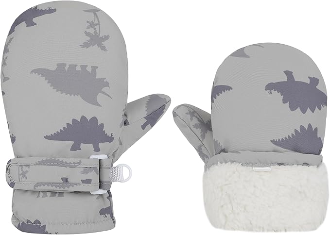 Toddler Gloves Kids Mittens Winter Warm Lined Fleece Gloves Waterproof Snow Baby Mitten for Boys Girls