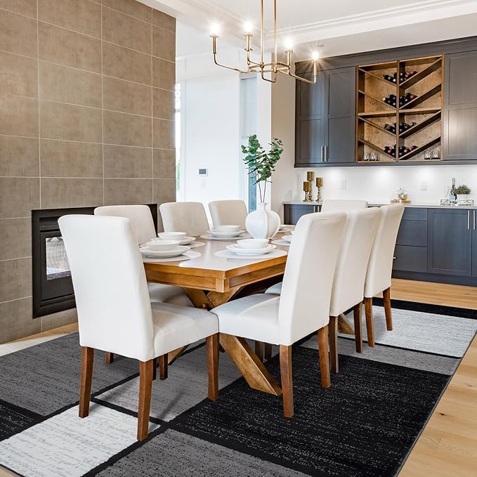 Rugshop Contemporary Modern Boxes for Home Office,Living Room,Bedroom,Kitchen Non Shedding Area Rug 12' x 15' Gray