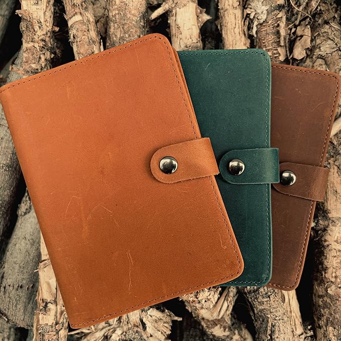 Genuine Leather AirTag and Moto Tag Passport Holder and Wallet for Men and Women RFID Blocking for Secure Traveling and Documentation Organizer (Blue)