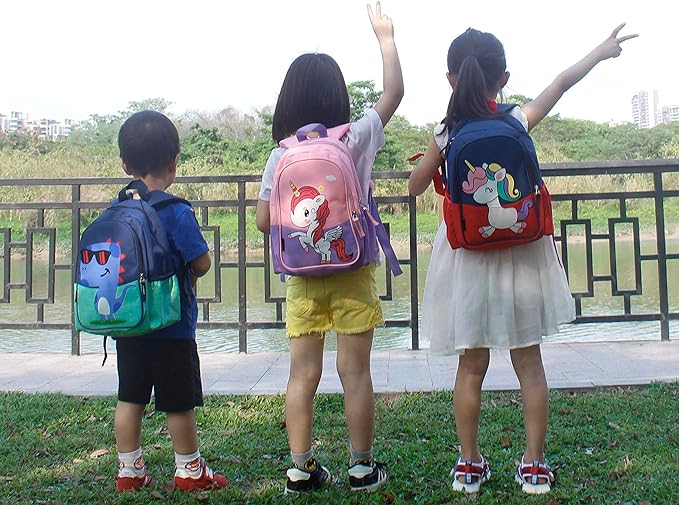 12 inch Kids Small Toddler Preschool Travel Backpack Cool Cute Cartoon Daypack (Dinosaur Green)