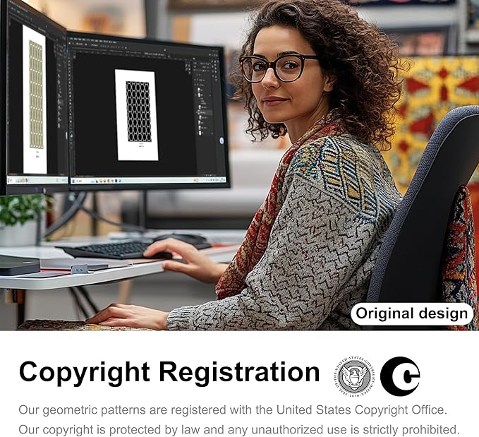 ONASAR 6x9 Area Rugs for Living Room Bedroom, Washable Large Fluffy Grey and Black Throw Rug, Geometric Soft Plush Shaggy Fuzzy Floor Carpet for Nursery Kids Girls Boys Teen Dorm Home Office Decor