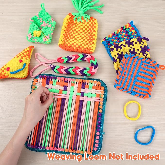 IQKidz 224 PCS Loom Loops Refill for Potholder Weaving Loom Kit Toys, Elastic DIY Arts and Crafts Loops Supplies for Kids Beginners, Perfect Birthday Gifts for 5 6 7 8-12 13 Year Old Girls