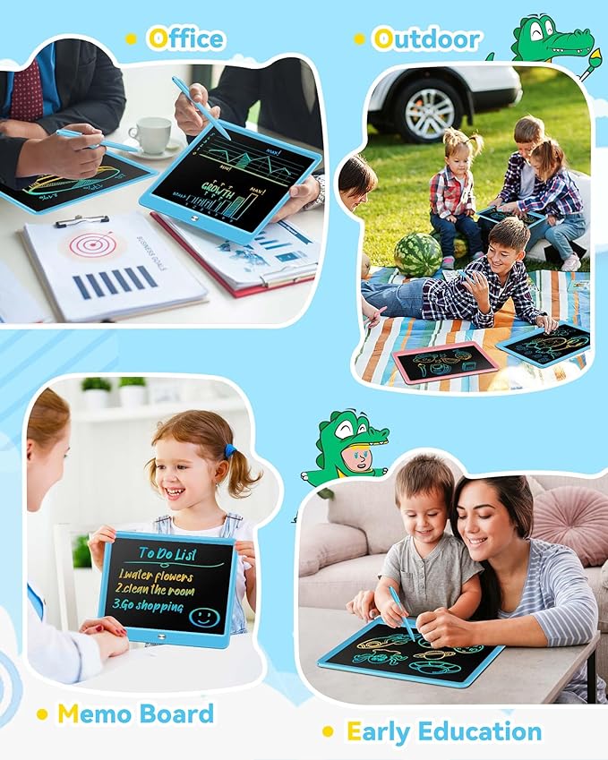 KOKODI LCD Writing Tablet, 16 Inch Colorful Toddler Doodle Board Drawing Tablet, Erasable Reusable Electronic Drawing Pads, Educational and Learning Toy for 3-6 Years Old Boy and Girls