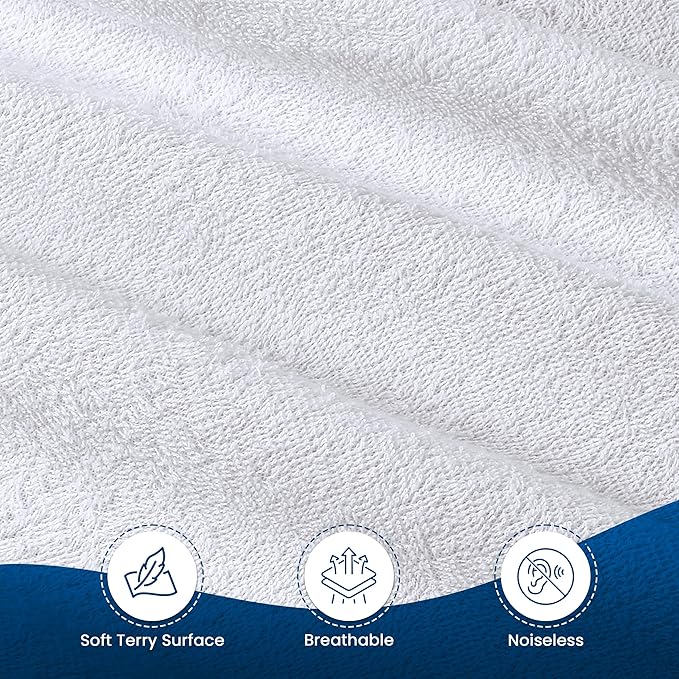 Utopia Bedding Waterproof Mattress Protector Short Queen Size, Premium Terry Mattress Cover 200 GSM, Breathable, Fitted Style with Stretchable Pockets (White)