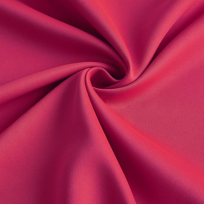 Hot Pink Drapes Room Darkening Curtains, Pinch Pleat with Hooks, Modern Design Light Reducing & Privacy Protection Blackout Window Drapery for Kid's Adult Room(Hot Pink, 2 Panels, W40 x L96)