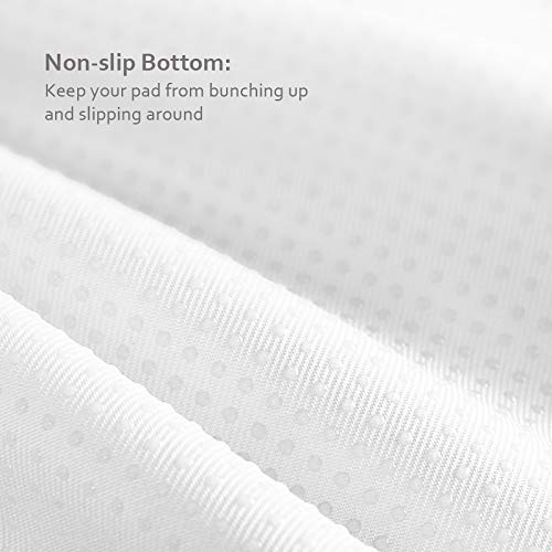 Waterproof Crib Mattress Protector 18" x 36", Non-Slip & Sturdy Mattress Pad Mat, 4 Layers Incontinence Bed Pad for Children Adults, Pets Training Pee Pad, Grey