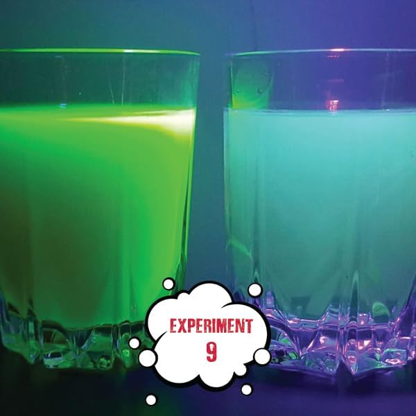 Einstein’s Glow in Dark Science Kit for Kids. STEM for Boys & Girls Aged 8 and Above. 18 Exciting Experiments Inside. Detailed Picture Guide Included.