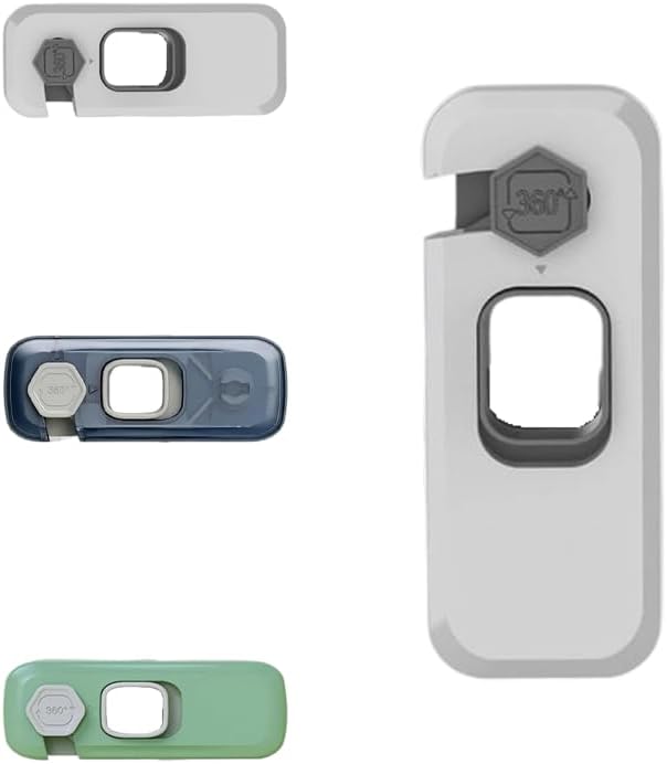 2x Child Kid Lock Fridge, Freezer, Cabinet Catch Baby Safety Lock Door Safe (Grey)