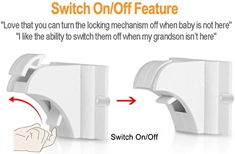 20 Pack Magnetic Cabinet Locks Baby Proofing - Vmaisi Children Proof Cupboard Drawers Latches - Adhesive Easy Installation