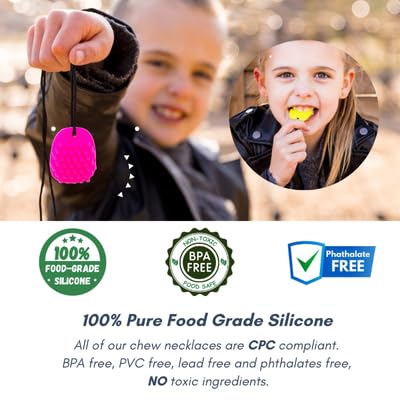 Chewy Necklace Sensory Aid for Kids, Ideal Teething Toy Made from Soft, Smooth, Food-Grade Silicone for Relief and Stimulation. Provides Comfort and Gentle Support for Children.