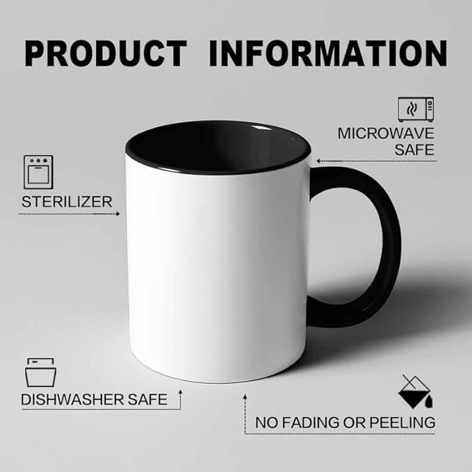 Custom Mug, Customized Photo Coffee Mug Oil Painting Effect, Personalized 11 Oz Ceramic Mug with Text Photo, Taza Personalizadas for Men Women