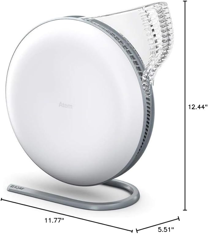 IQAir Atem Desk Air Purifier for Home, Office, Desktop, Small Room up to 150 sq ft, HyperHEPA Filter for Bacteria, Viruses, Allergens, Pets, Asthma, Pollen, Dust, Swiss Design, Made in Germany, White