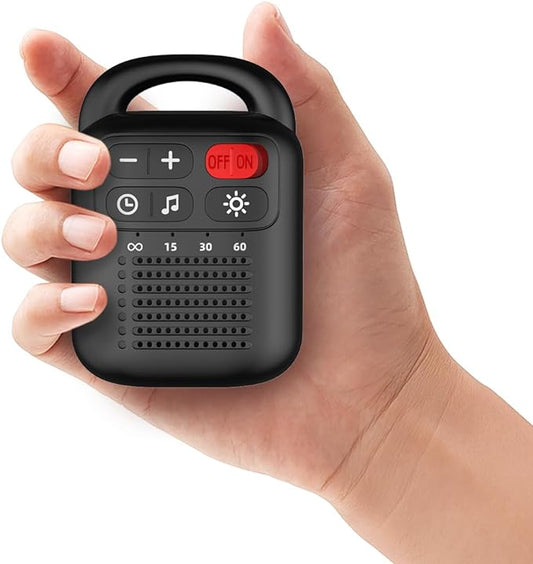 ColourNoise Portable Sound Machine White Noise Machine Rechargeable with 30 Soothing Sounds Adjustable Volume Night Light 4 Timer Functions Compact Suitable for Baby Kids Adults Sleep and Travel