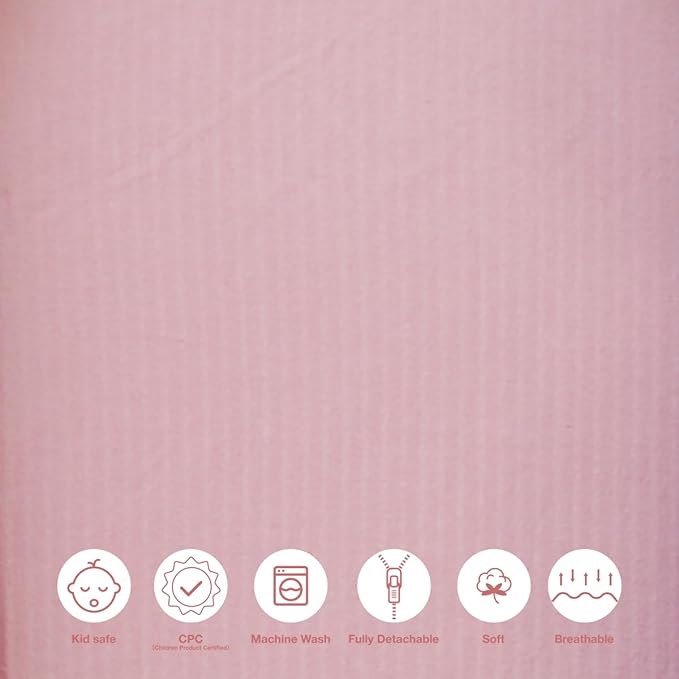 Deluxe Infant Lounger, Baby Nest Cover for Baby Girls & Boys, Newborn Essentials for Baby 0-12 Months, 100% Cotton (Mistyrose)