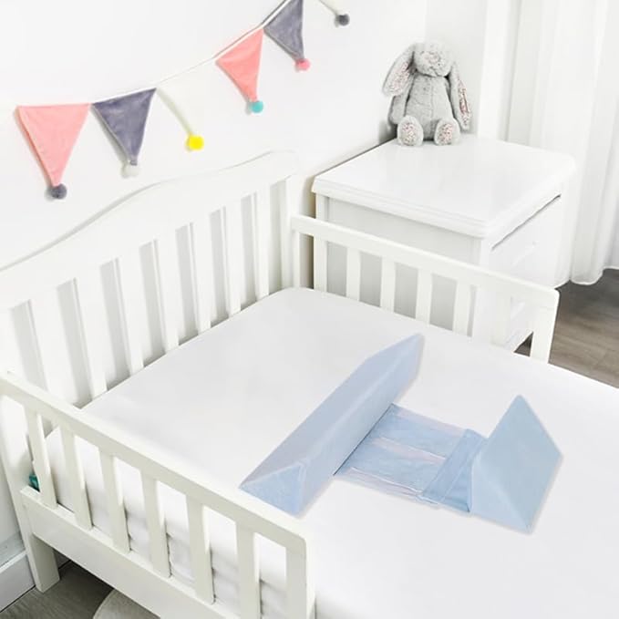 Baby Side Sleeper Weddge Adjustable Soft and Breathable Pillow Blue