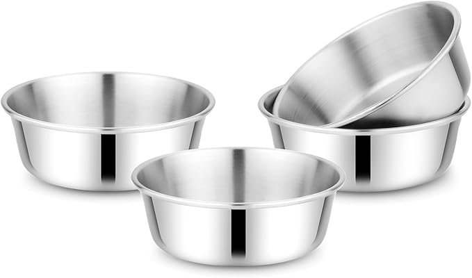 Children's Stainless Steel Bowl Set | Set of 4 bowls | 304 18/8 Stainless Steel |10 ounces | Matte Finish | Toxin Free | 100% BPA Free | Dishwasher Safe