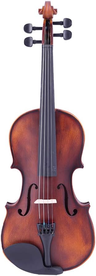 Ktaxon Violin 4/4 for Kids & Adults, Full Size Solid Wood Violin, Acoustic Fiddle with Portable Case and Accessories-Carefully Selected Solid Spruce Wood and Premium Ebony Fittings(Matte)