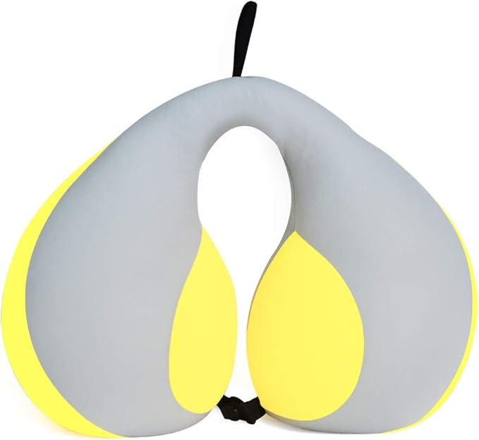 MOOB Kids Travel Pillow for Car Seat Kids U-Shape Travel Neck Pillow Support Children Stroller Pillow Grey Yellow